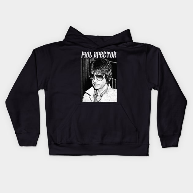 Phil Spector † Vintage Look Vintage Aesthetic Design Kids Hoodie by unknown_pleasures